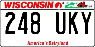 WI license plate 248UKY