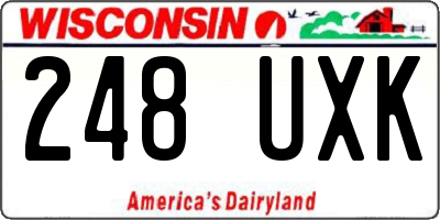 WI license plate 248UXK