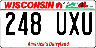 WI license plate 248UXU