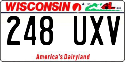 WI license plate 248UXV