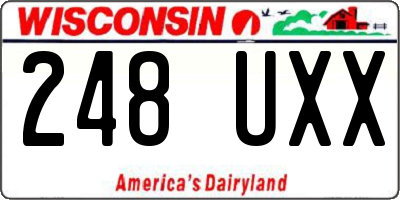 WI license plate 248UXX