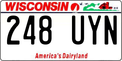 WI license plate 248UYN