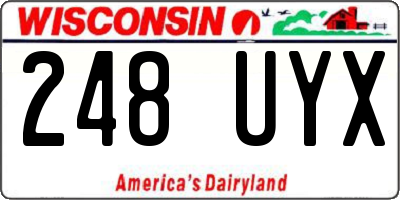 WI license plate 248UYX