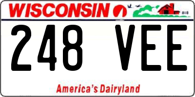 WI license plate 248VEE