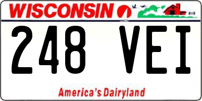 WI license plate 248VEI