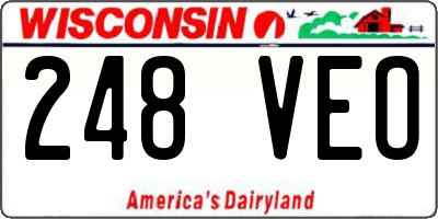 WI license plate 248VEO