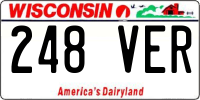 WI license plate 248VER