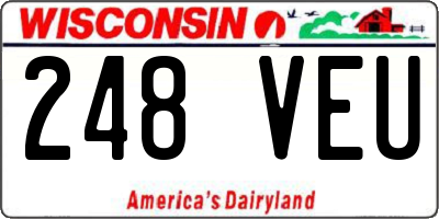 WI license plate 248VEU