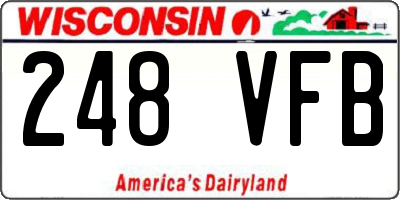 WI license plate 248VFB