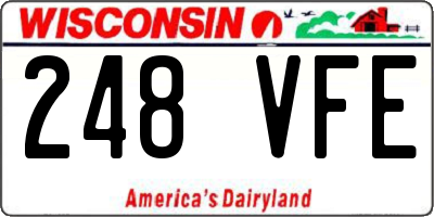 WI license plate 248VFE