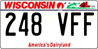 WI license plate 248VFF