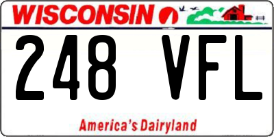 WI license plate 248VFL