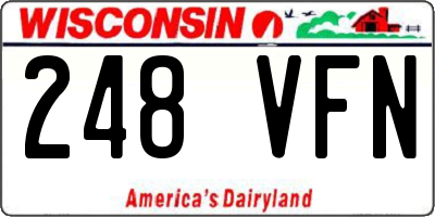 WI license plate 248VFN