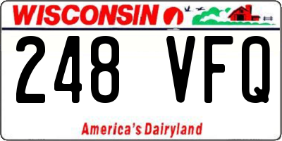 WI license plate 248VFQ