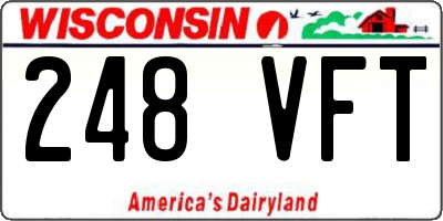 WI license plate 248VFT