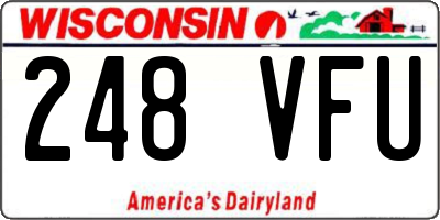 WI license plate 248VFU