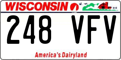 WI license plate 248VFV