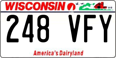 WI license plate 248VFY