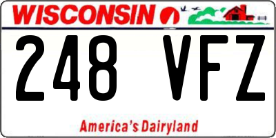 WI license plate 248VFZ