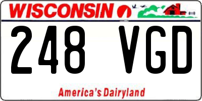 WI license plate 248VGD