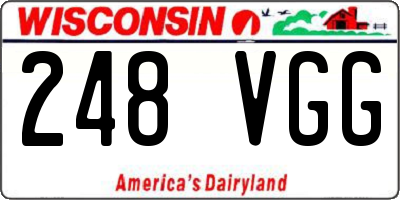 WI license plate 248VGG