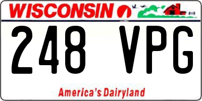 WI license plate 248VPG