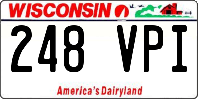 WI license plate 248VPI