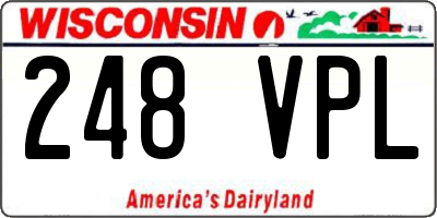 WI license plate 248VPL