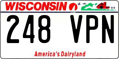 WI license plate 248VPN