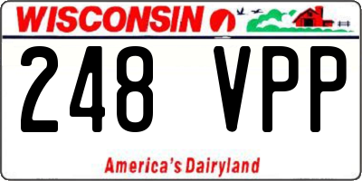 WI license plate 248VPP
