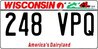 WI license plate 248VPQ