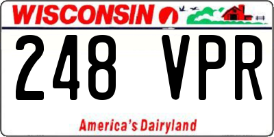 WI license plate 248VPR