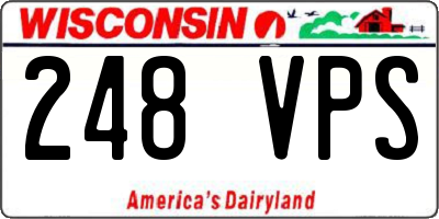 WI license plate 248VPS