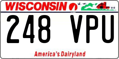 WI license plate 248VPU
