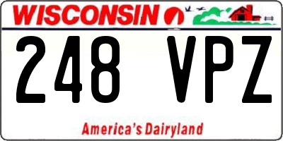 WI license plate 248VPZ
