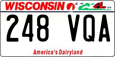 WI license plate 248VQA