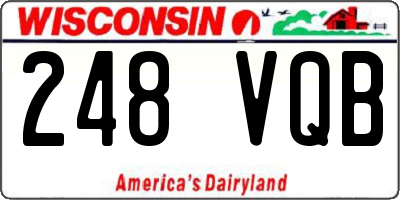 WI license plate 248VQB