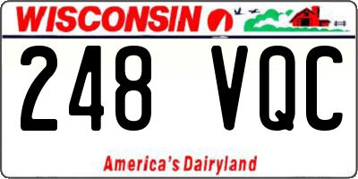 WI license plate 248VQC