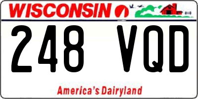 WI license plate 248VQD