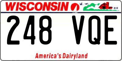 WI license plate 248VQE