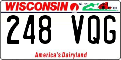 WI license plate 248VQG