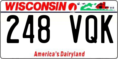 WI license plate 248VQK