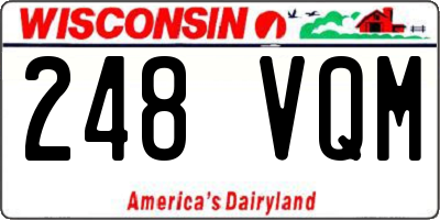 WI license plate 248VQM