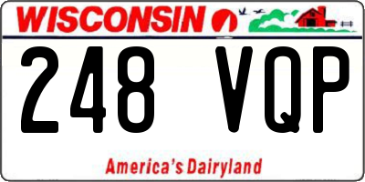 WI license plate 248VQP