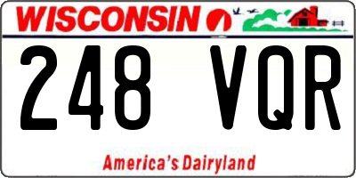 WI license plate 248VQR