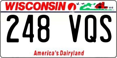WI license plate 248VQS