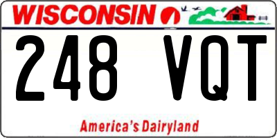 WI license plate 248VQT