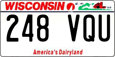 WI license plate 248VQU