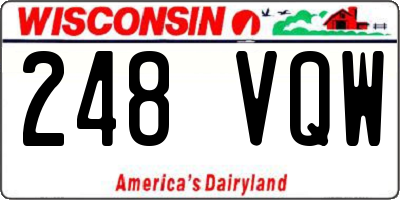 WI license plate 248VQW