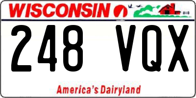 WI license plate 248VQX